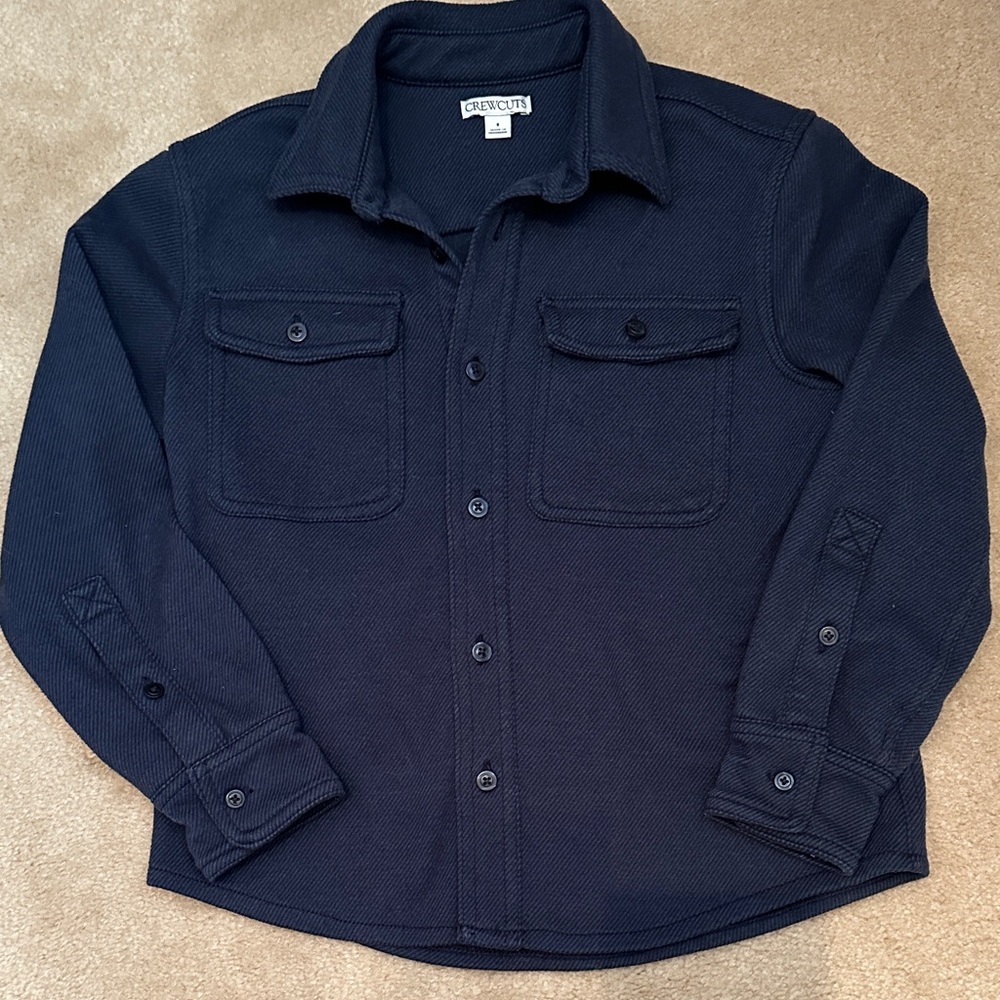 Crewcuts Boys Navy Blue Button-Down Shirt